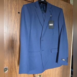 DKNY Blue Slim-Fit Suit Modern Design